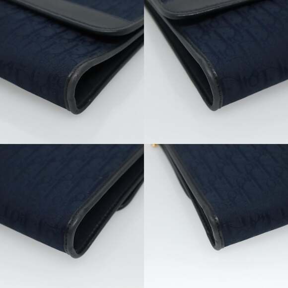 DIOR Trotter Canvas Chain Shoulder Bag Navy - Picture 10 of 12